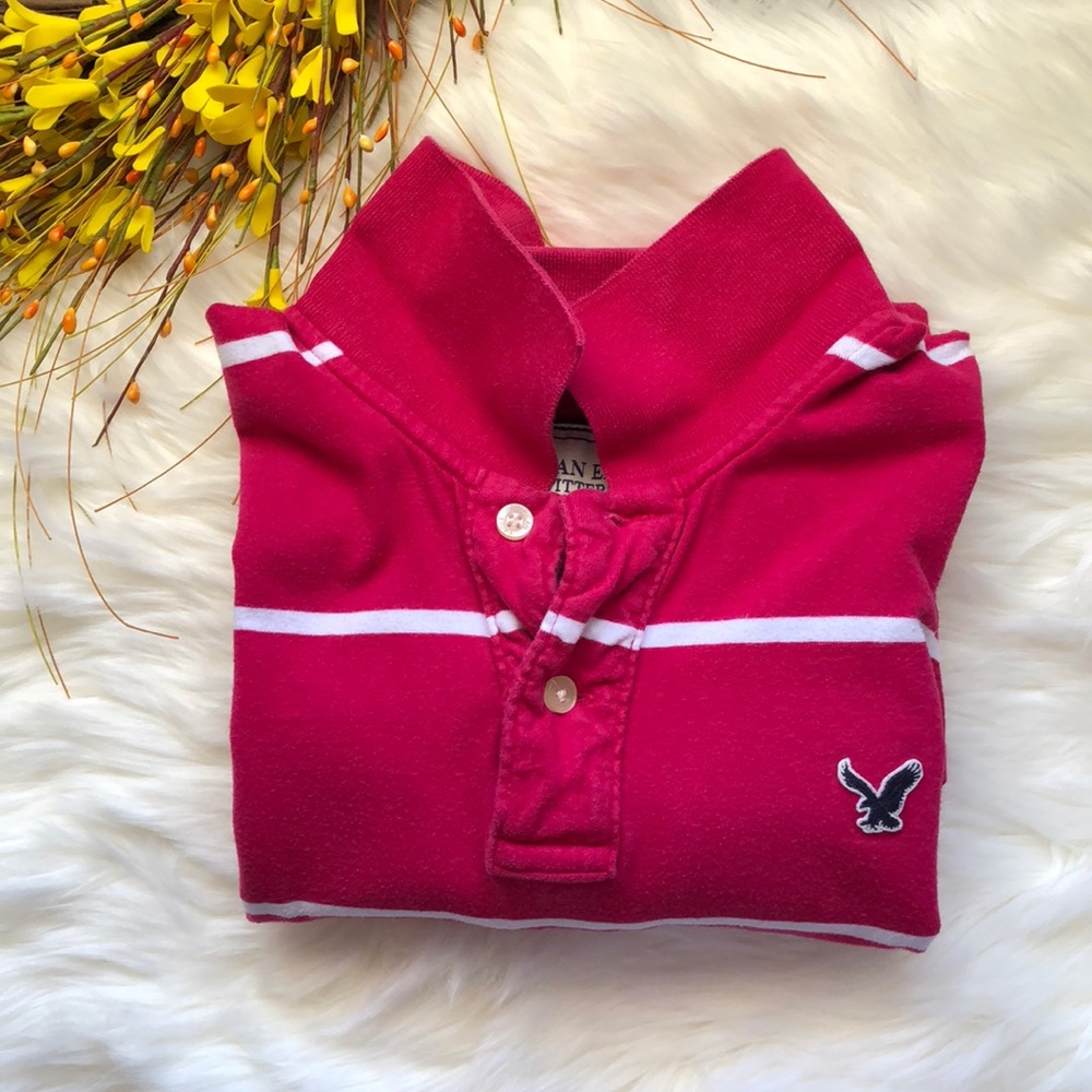 American Eagle Outfitters Mens XL Pink/White